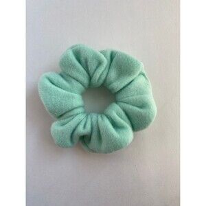 Mint Green Fluffy Scrunchies Sustainable Handmade Hair Accessories